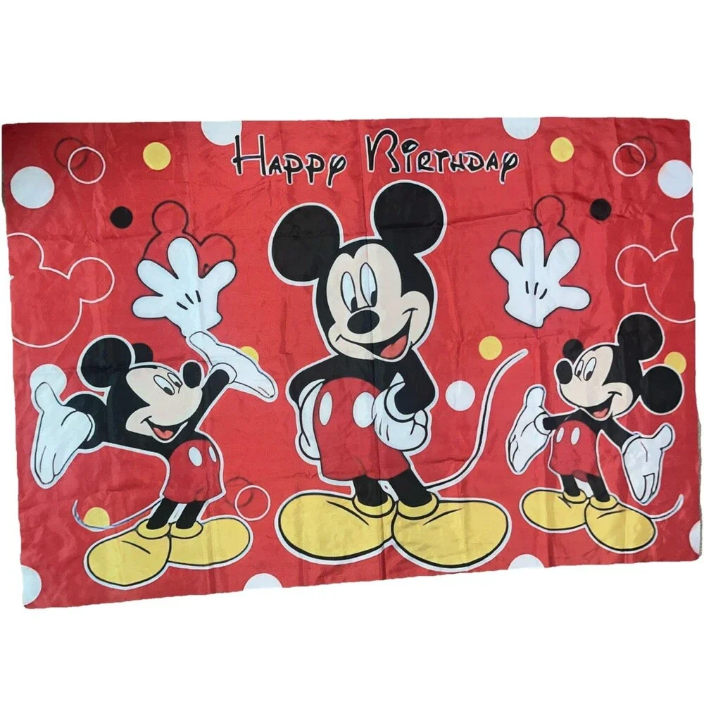 Mickey Birthday Background 5x3 Happy Birthday Banner Party Decoration